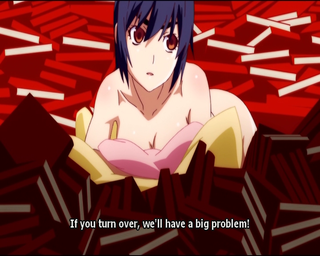 More random lewd nakedness, but at least the behaviour fits the character for once.